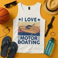 Boat Captain I Love Motorboating Motorboating Tank Top thumb 4