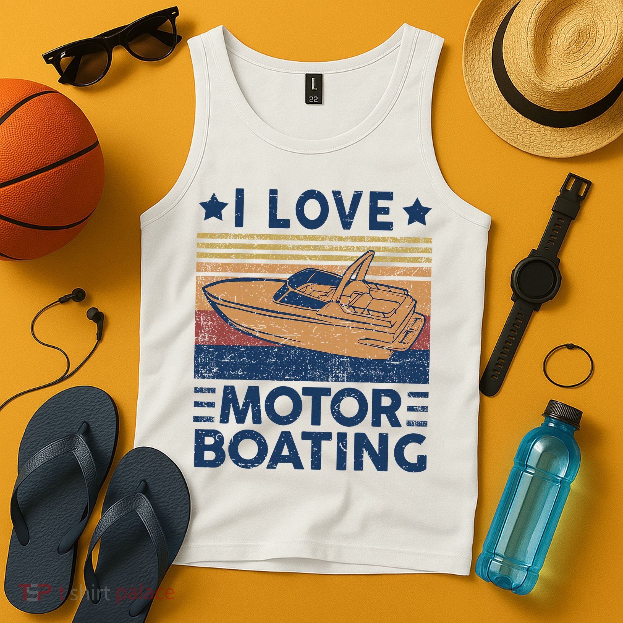 Boat Captain I Love Motorboating Motorboating Tank Top