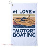 Boat Captain I Love Motorboating Motorboating Golf Towel thumb 0