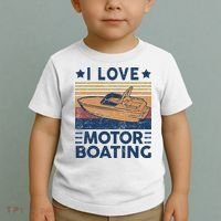 Boat Captain I Love Motorboating Motorboating Toddler T-Shirt thumb 2