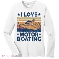 Boat Captain I Love Motorboating Motorboating Women's Long Sleeve Shirt thumb 0