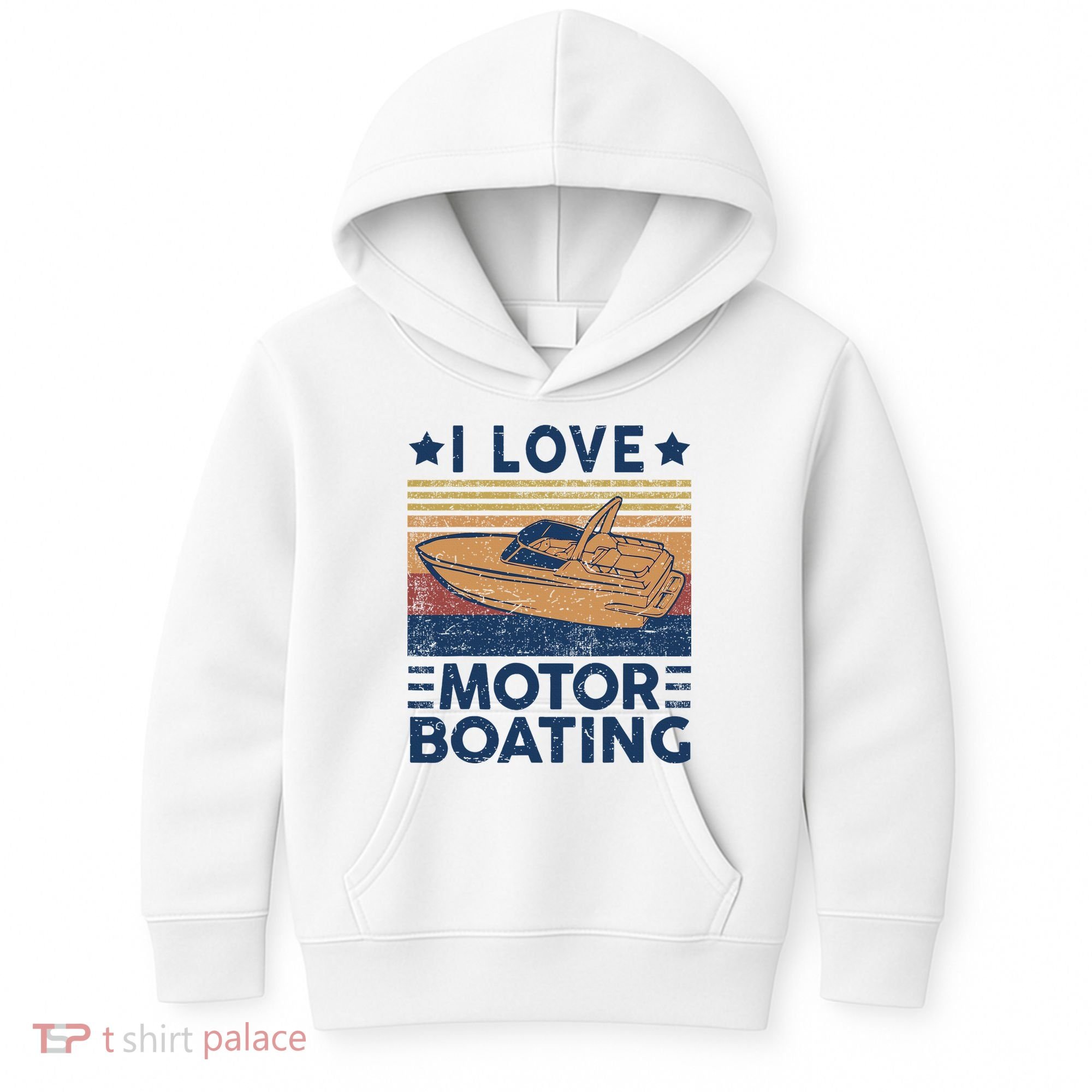 Boat Captain I Love Motorboating Motorboating Kids Hoodie