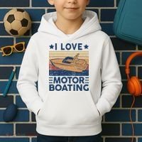 Boat Captain I Love Motorboating Motorboating Kids Hoodie thumb 2