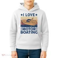 Boat Captain I Love Motorboating Motorboating Kids Hoodie thumb 4