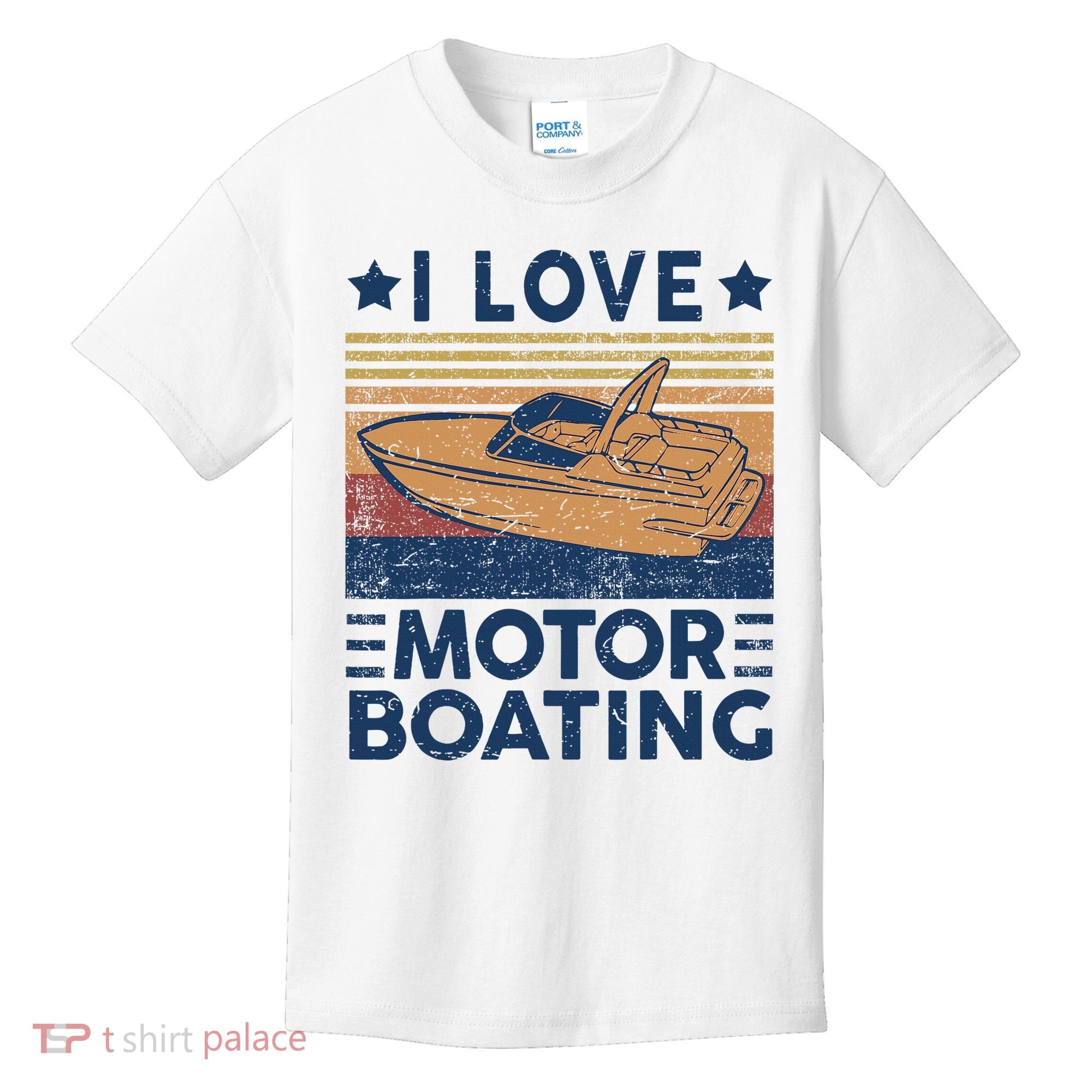 Boat Captain I Love Motorboating Motorboating Kids T-Shirt