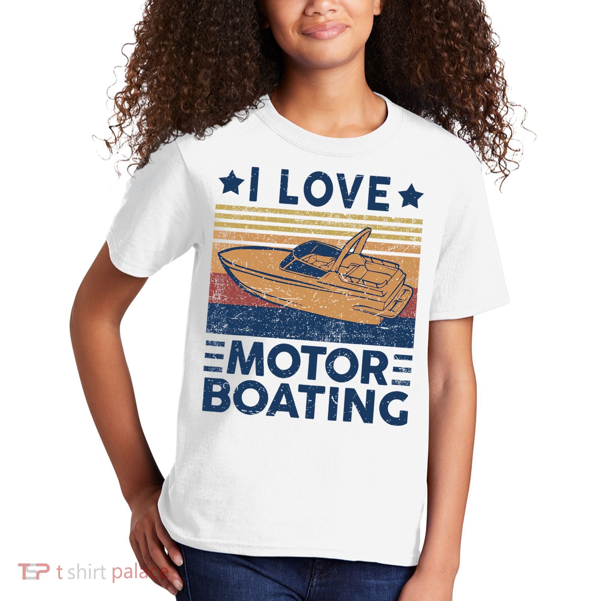 Boat Captain I Love Motorboating Motorboating Kids T-Shirt