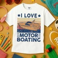 Boat Captain I Love Motorboating Motorboating Kids T-Shirt thumb 3