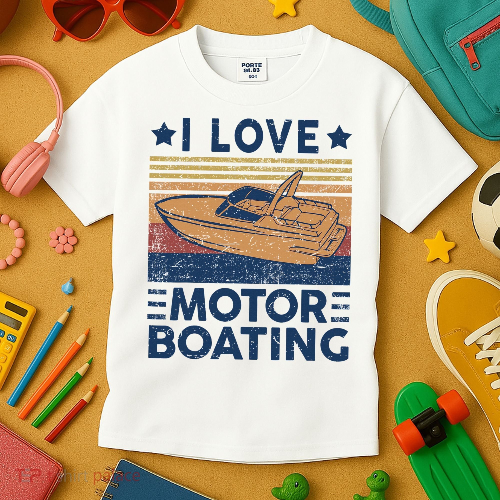 Boat Captain I Love Motorboating Motorboating Kids T-Shirt