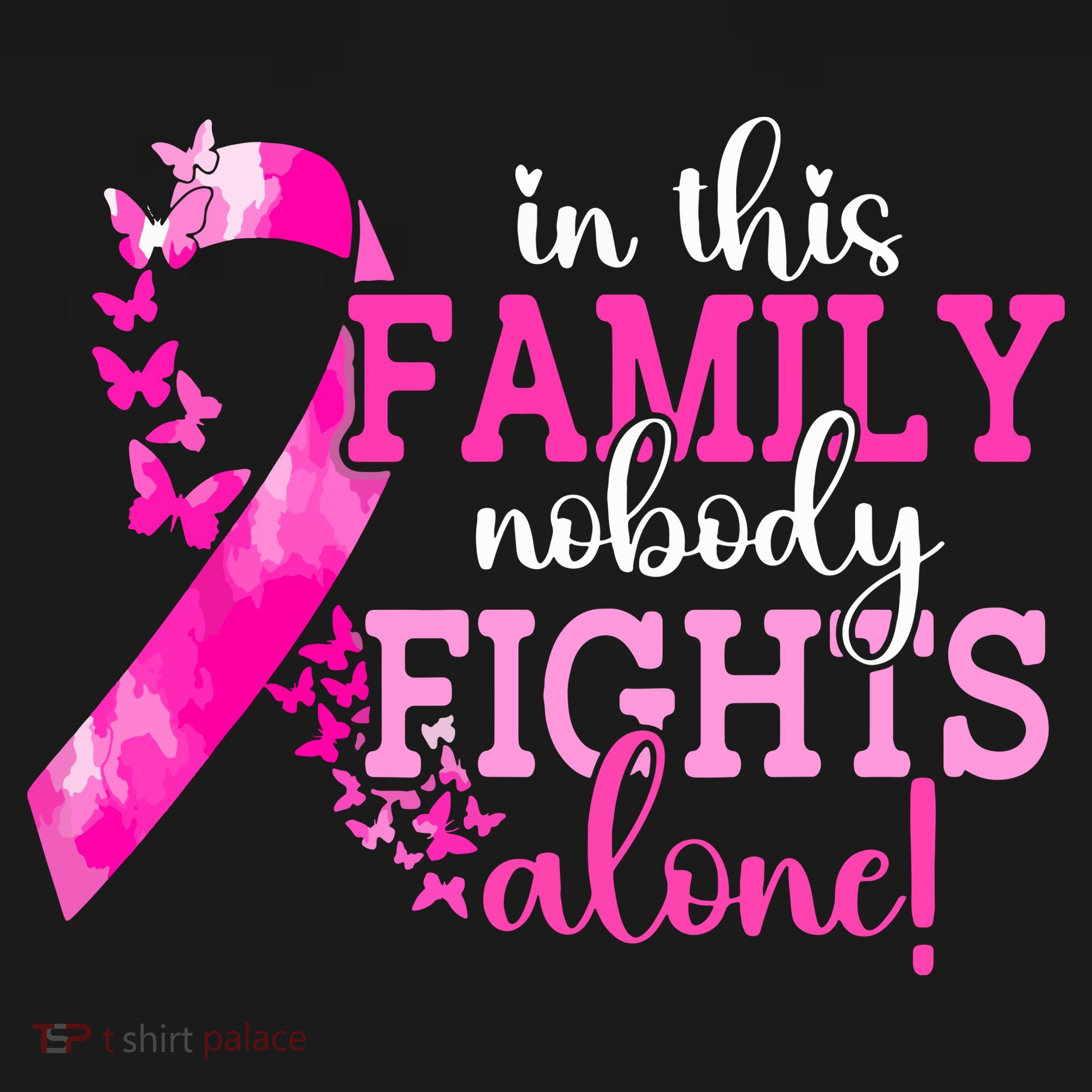Breast Cancer In This Family Nobody Fights Alone Awareness Gift Polo