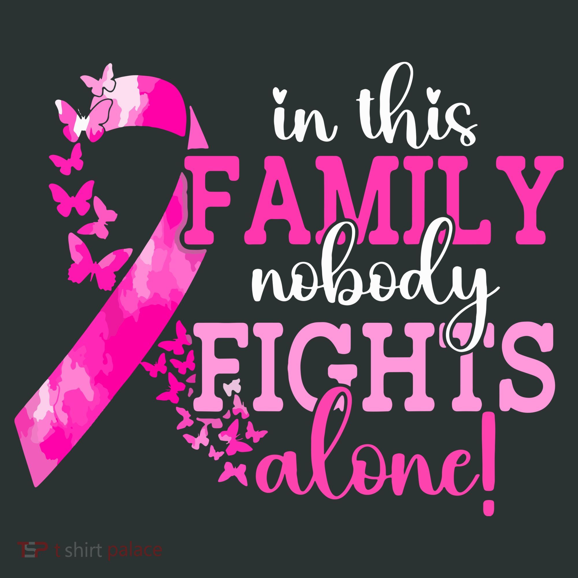 Breast Cancer In This Family Nobody Fights Alone Awareness Gift Sweatshirt