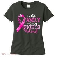 Breast Cancer In This Family Nobody Fights Alone Awareness Gift Women's T-Shirt thumb 0