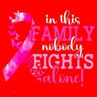 Breast Cancer In This Family Nobody Fights Alone Awareness Gift Santa Hat thumb 1