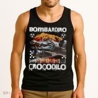 Bombardiro Crocodilo - Italian Brainrot Meme  Tank Top thumb 3