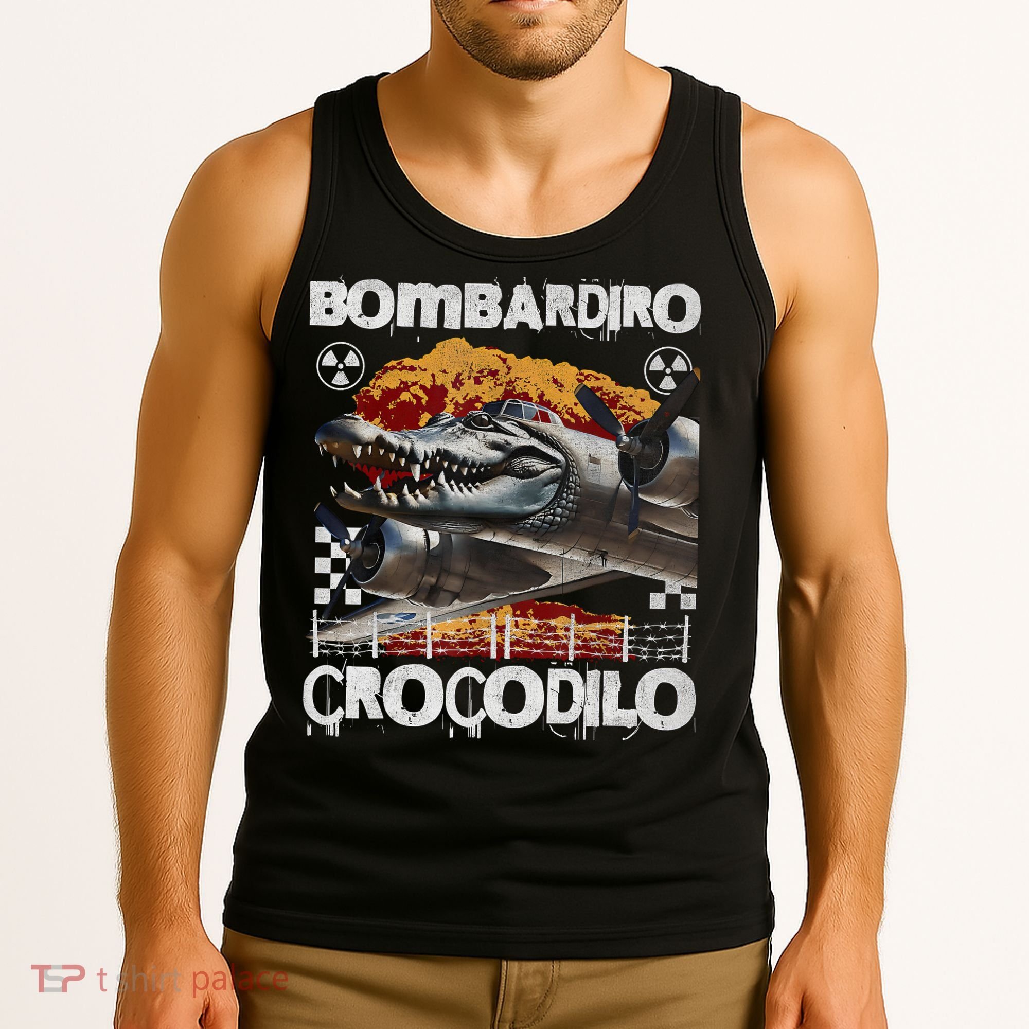 Bombardiro Crocodilo - Italian Brainrot Meme  Tank Top
