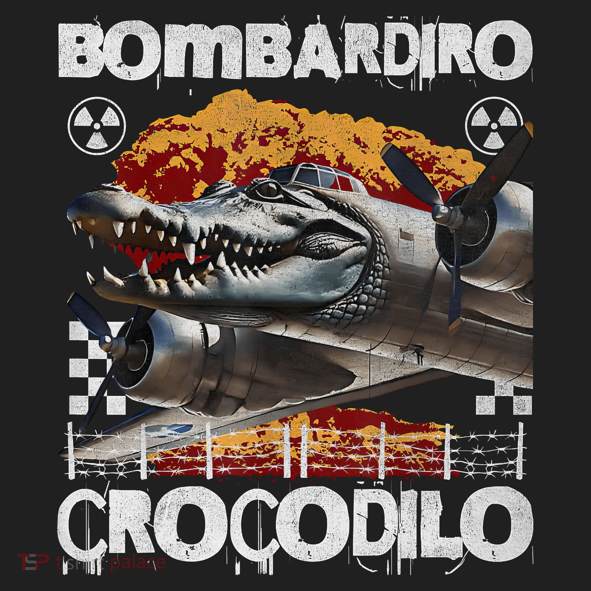 Bombardiro Crocodilo - Italian Brainrot Meme  Golf Towel