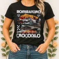 Bombardiro Crocodilo - Italian Brainrot Meme  Women's T-Shirt thumb 2