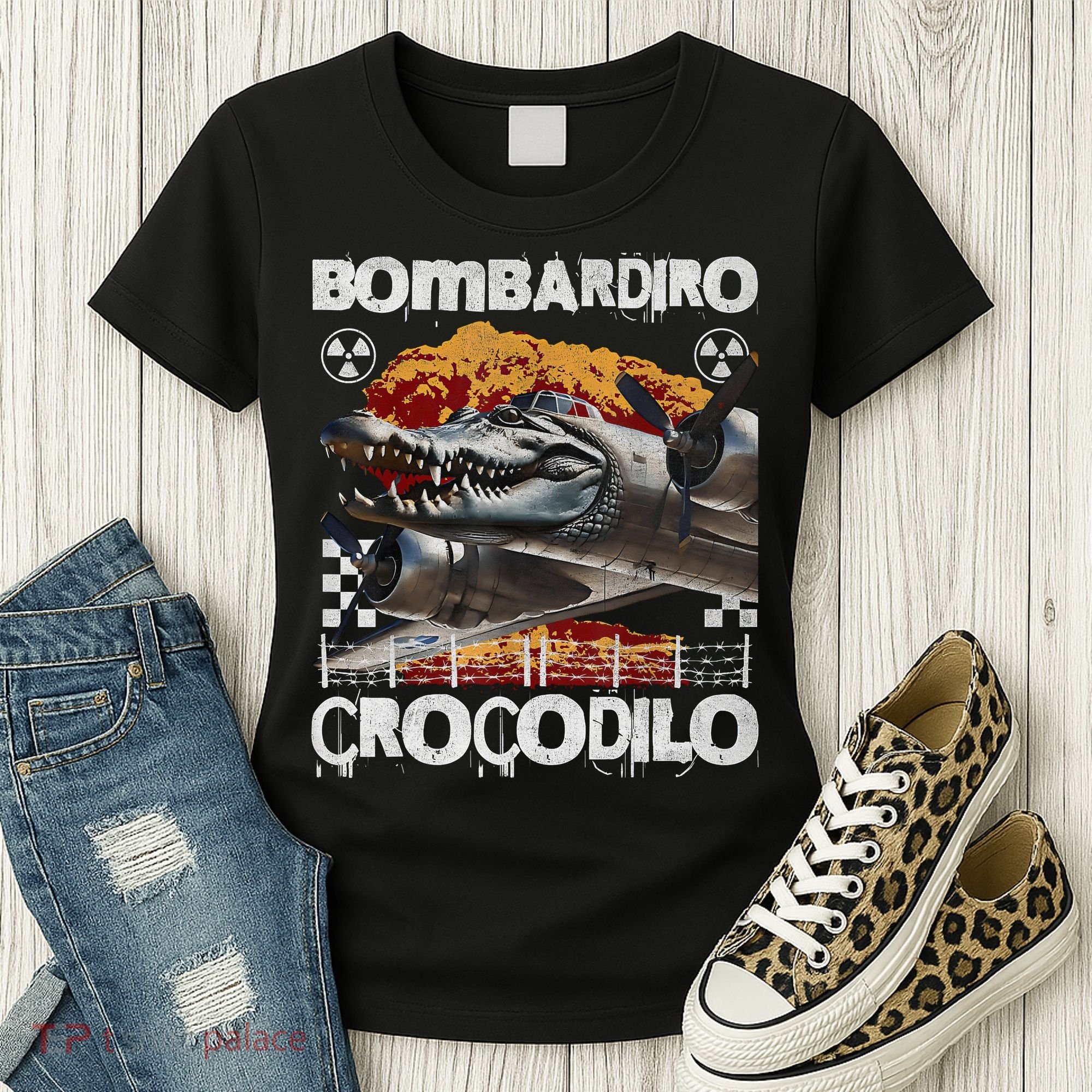Bombardiro Crocodilo - Italian Brainrot Meme  Women's T-Shirt