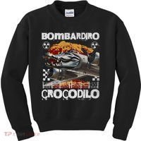 Bombardiro Crocodilo - Italian Brainrot Meme  Kids Sweatshirt thumb 0