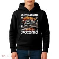 Bombardiro Crocodilo - Italian Brainrot Meme  Kids Hoodie thumb 4
