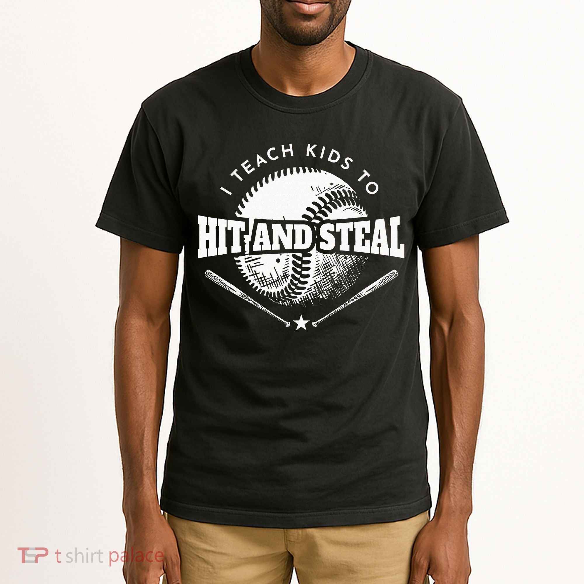 Baseball Coach I Teach Kids To Hit And Steal Tall T-Shirt