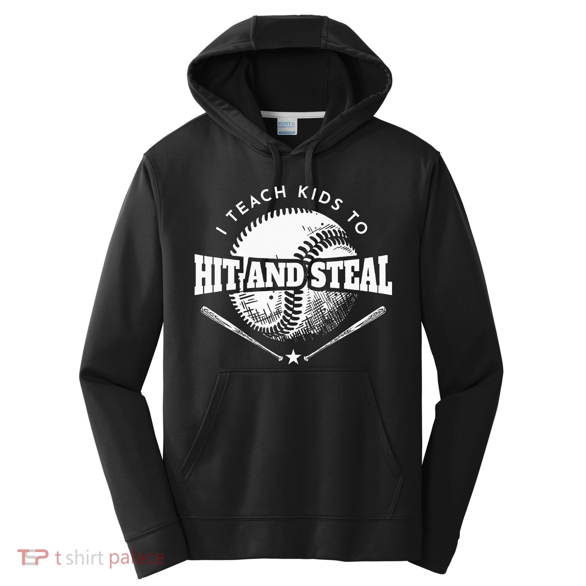 Baseball Coach I Teach Kids To Hit And Steal Performance Fleece Hoodie