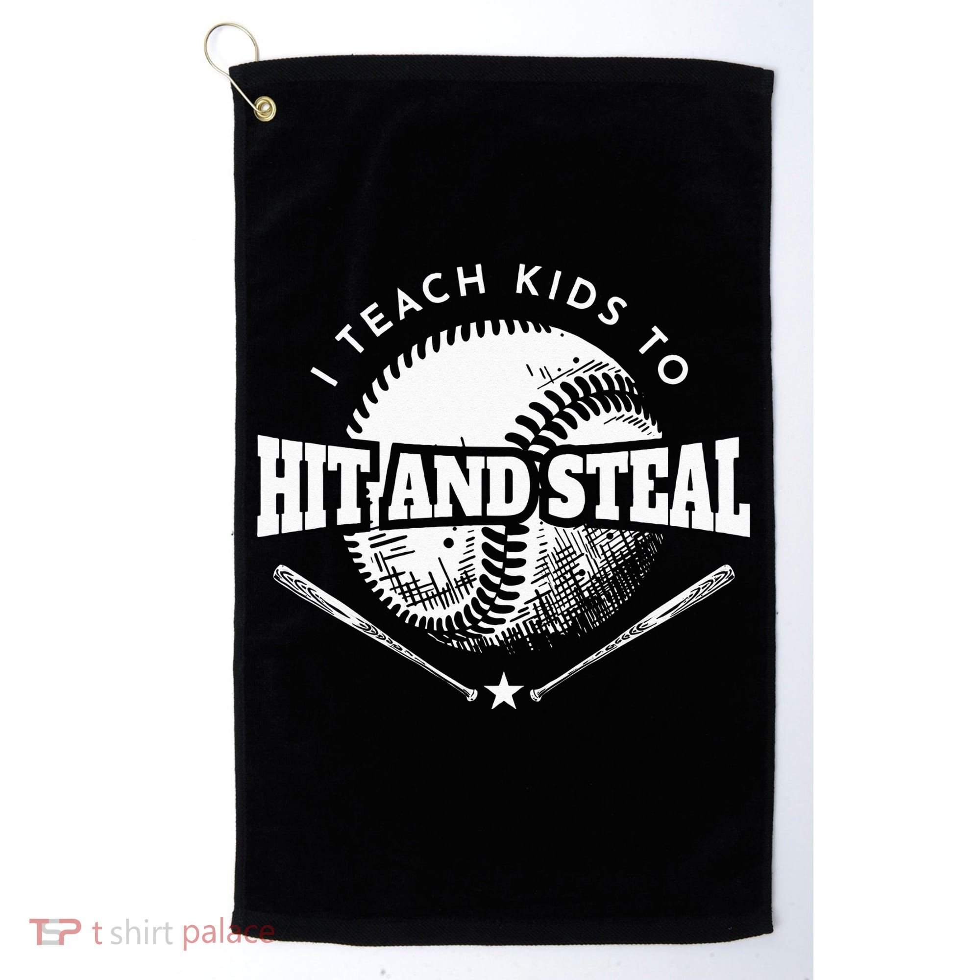 Baseball Coach I Teach Kids To Hit And Steal Golf Towel