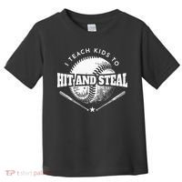Baseball Coach I Teach Kids To Hit And Steal Toddler T-Shirt thumb 0