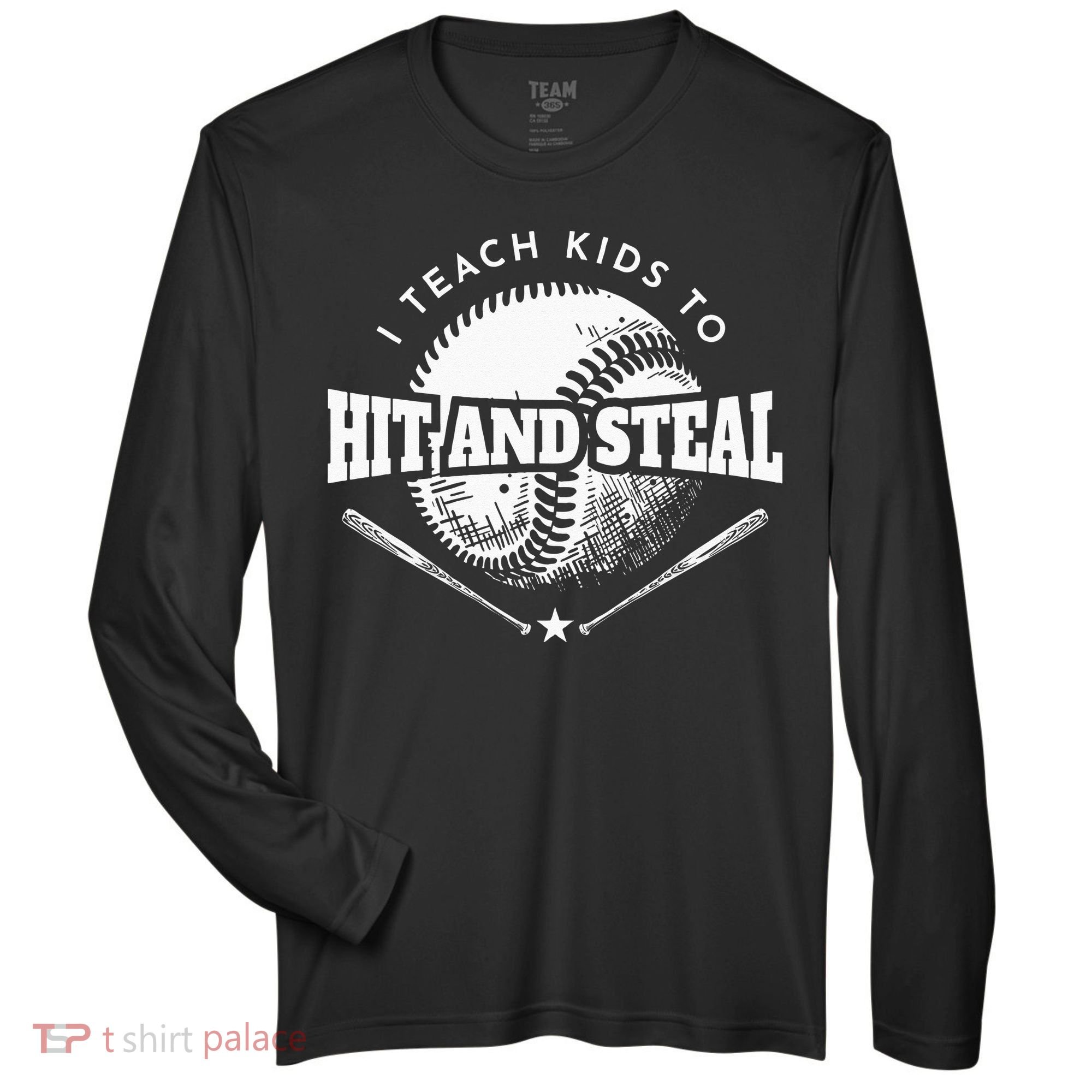 Baseball Coach I Teach Kids To Hit And Steal Zone Performance Long-Sleeve T-Shirt