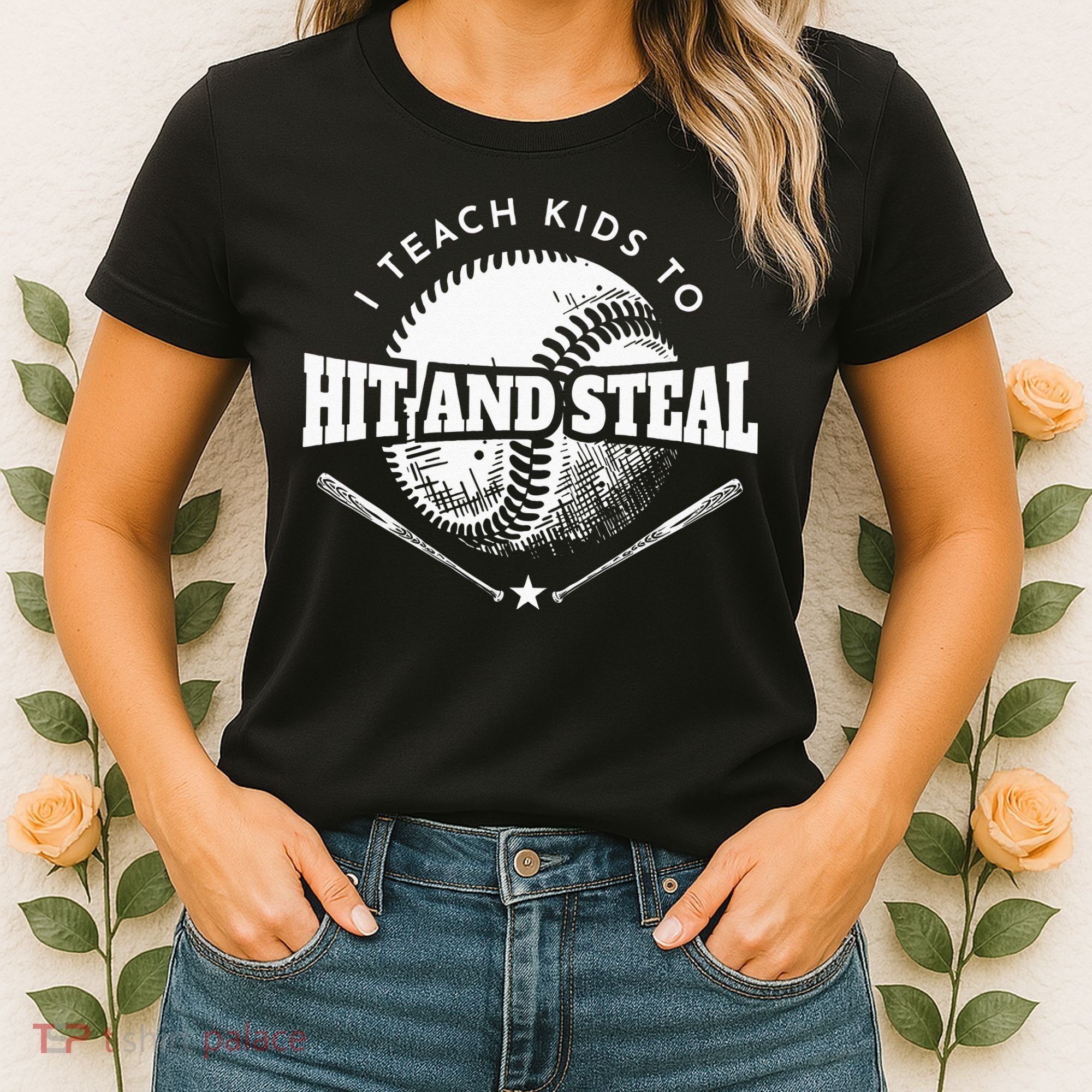 Baseball Coach I Teach Kids To Hit And Steal Women's T-Shirt
