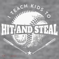 Baseball Coach I Teach Kids To Hit And Steal Women's Racerback Cropped Tank thumb 2