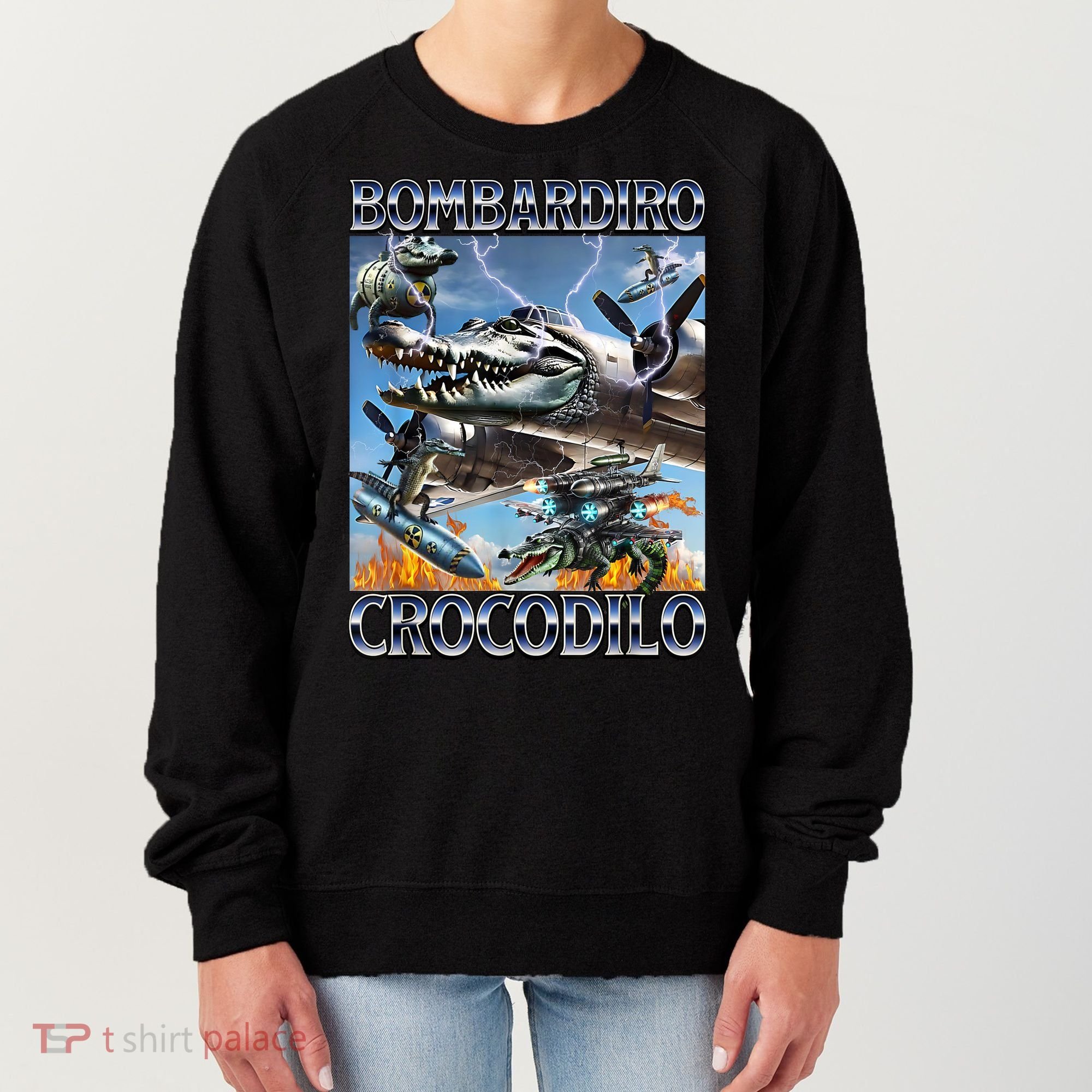 Bombardiro Crocodilo - Italian Brainrot Meme Women's Sweatshirt