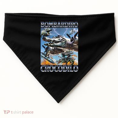 Bombardiro Crocodilo - Italian Brainrot Meme USA-Made Doggie Bandana