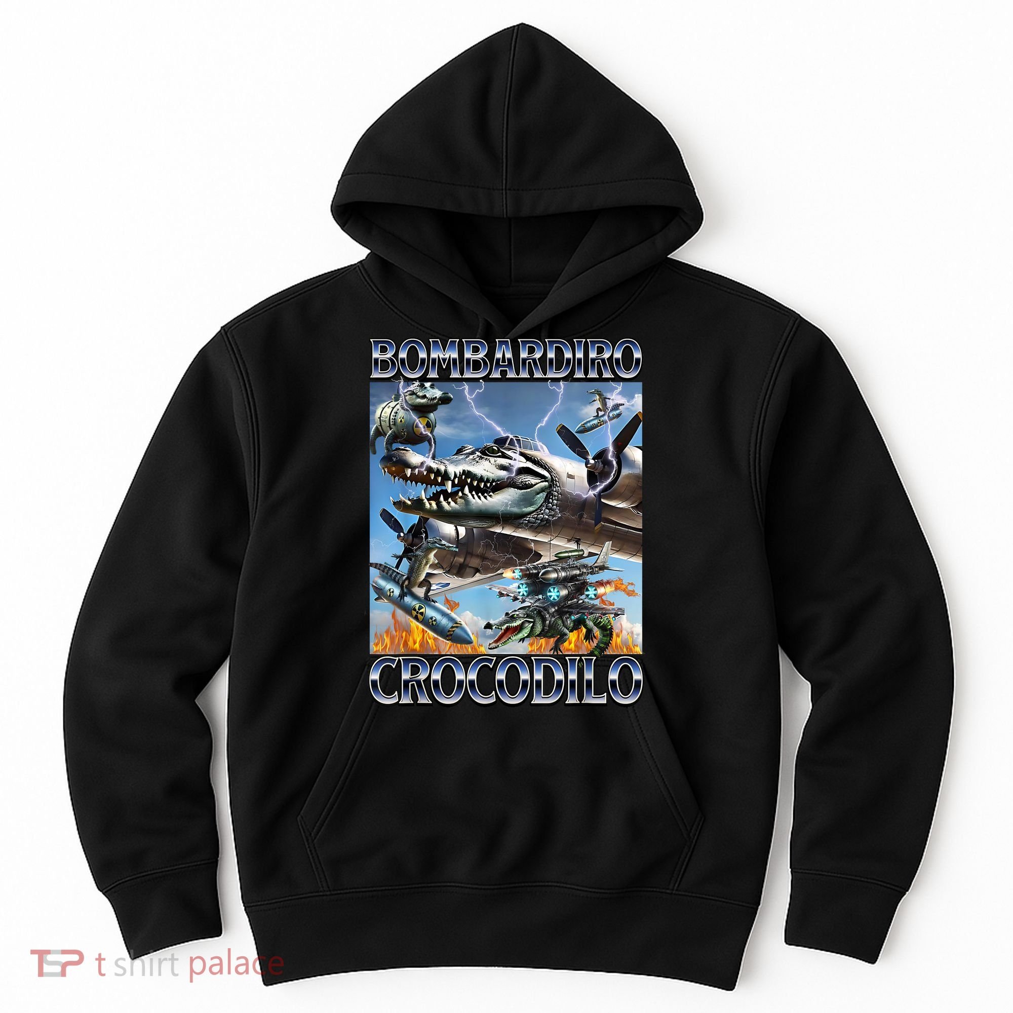 Bombardiro Crocodilo - Italian Brainrot Meme Hoodie