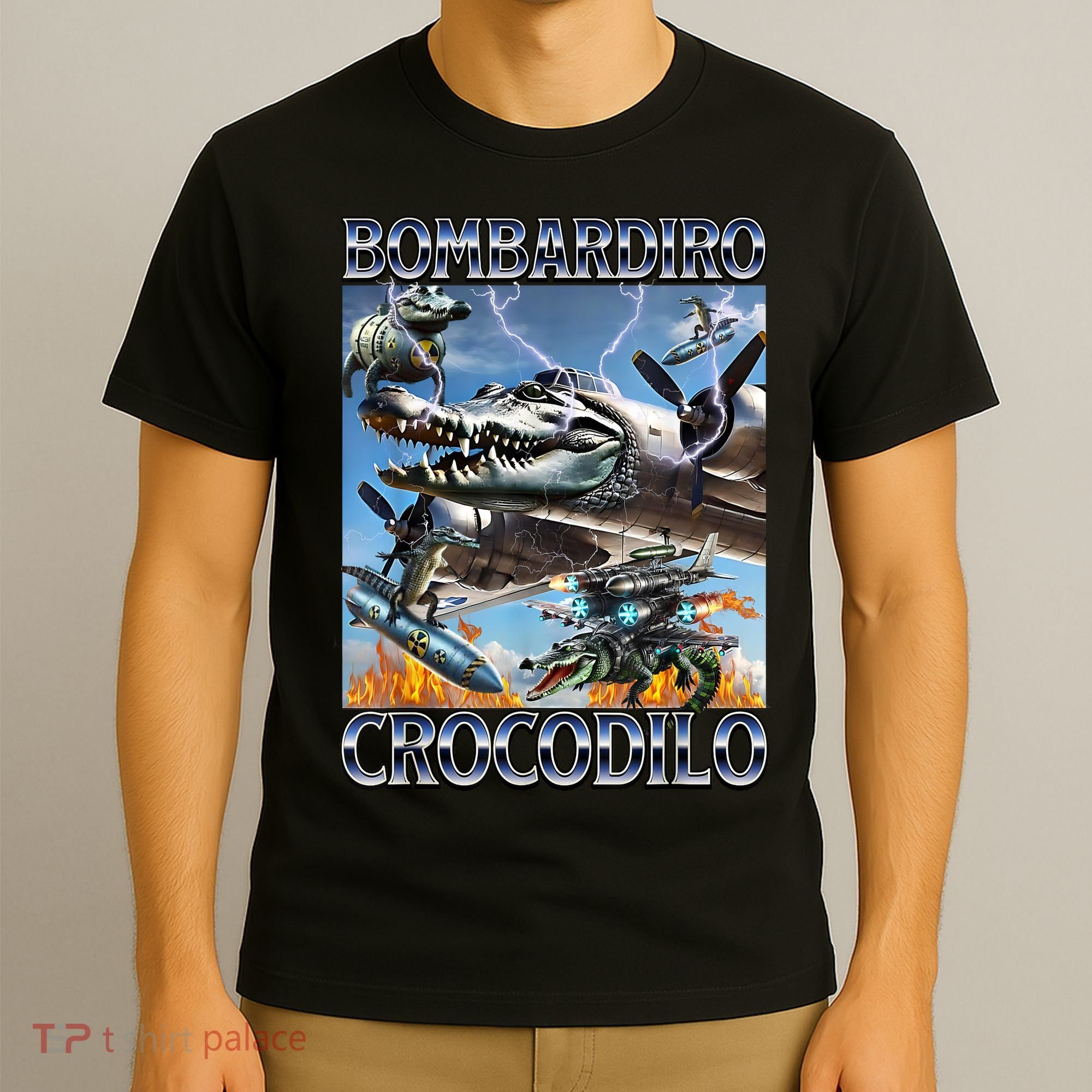 Bombardiro Crocodilo - Italian Brainrot Meme T-Shirt