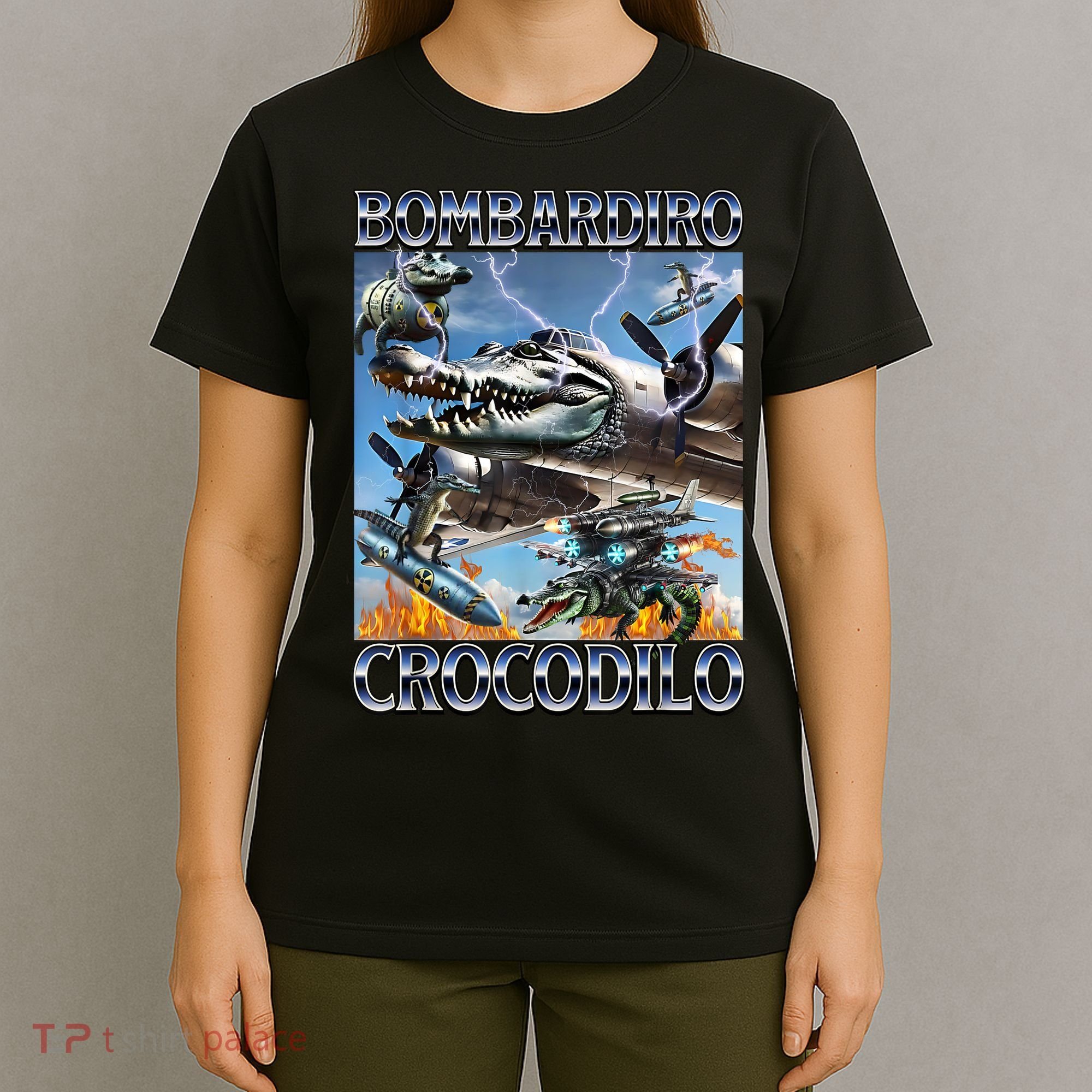 Bombardiro Crocodilo - Italian Brainrot Meme T-Shirt