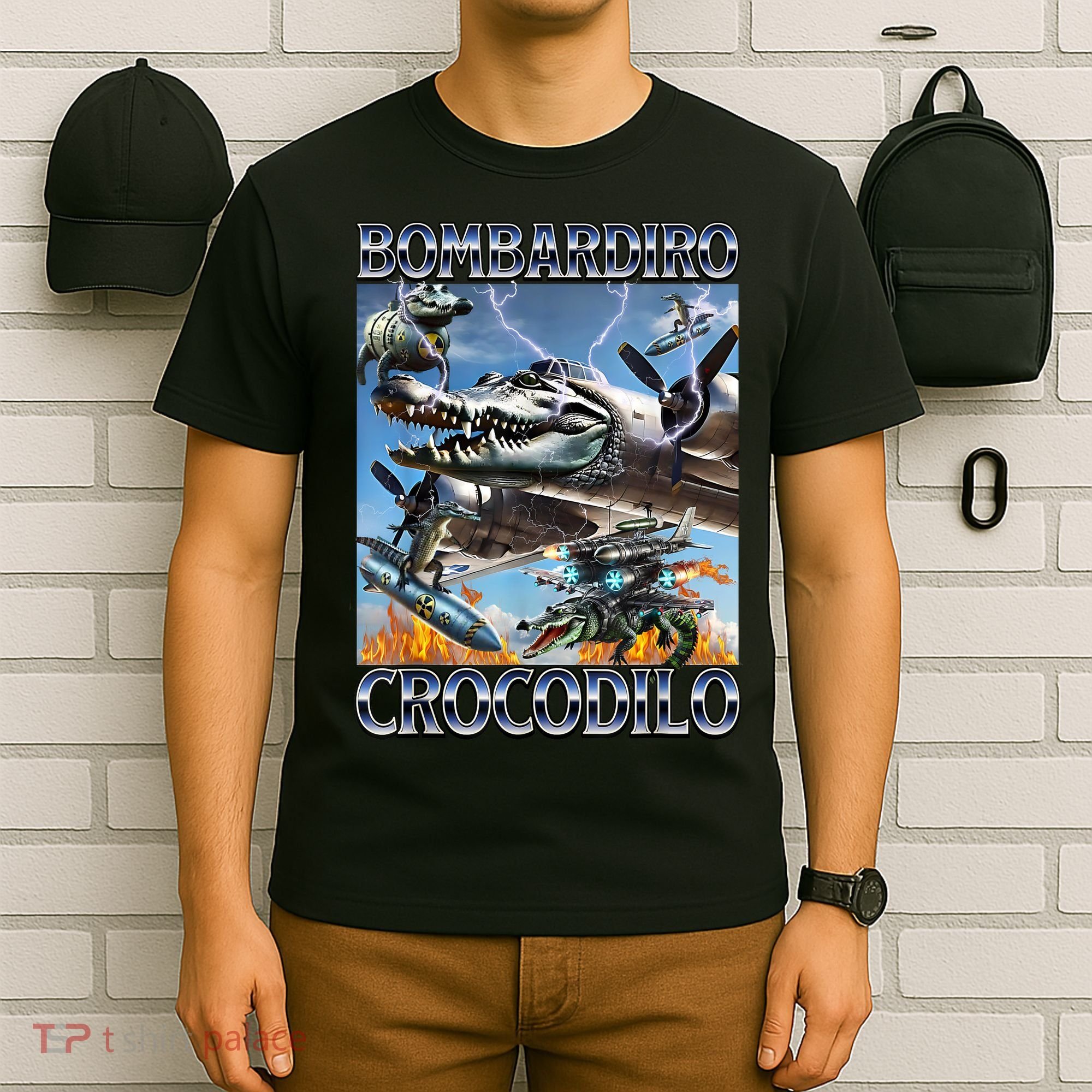 Bombardiro Crocodilo - Italian Brainrot Meme T-Shirt