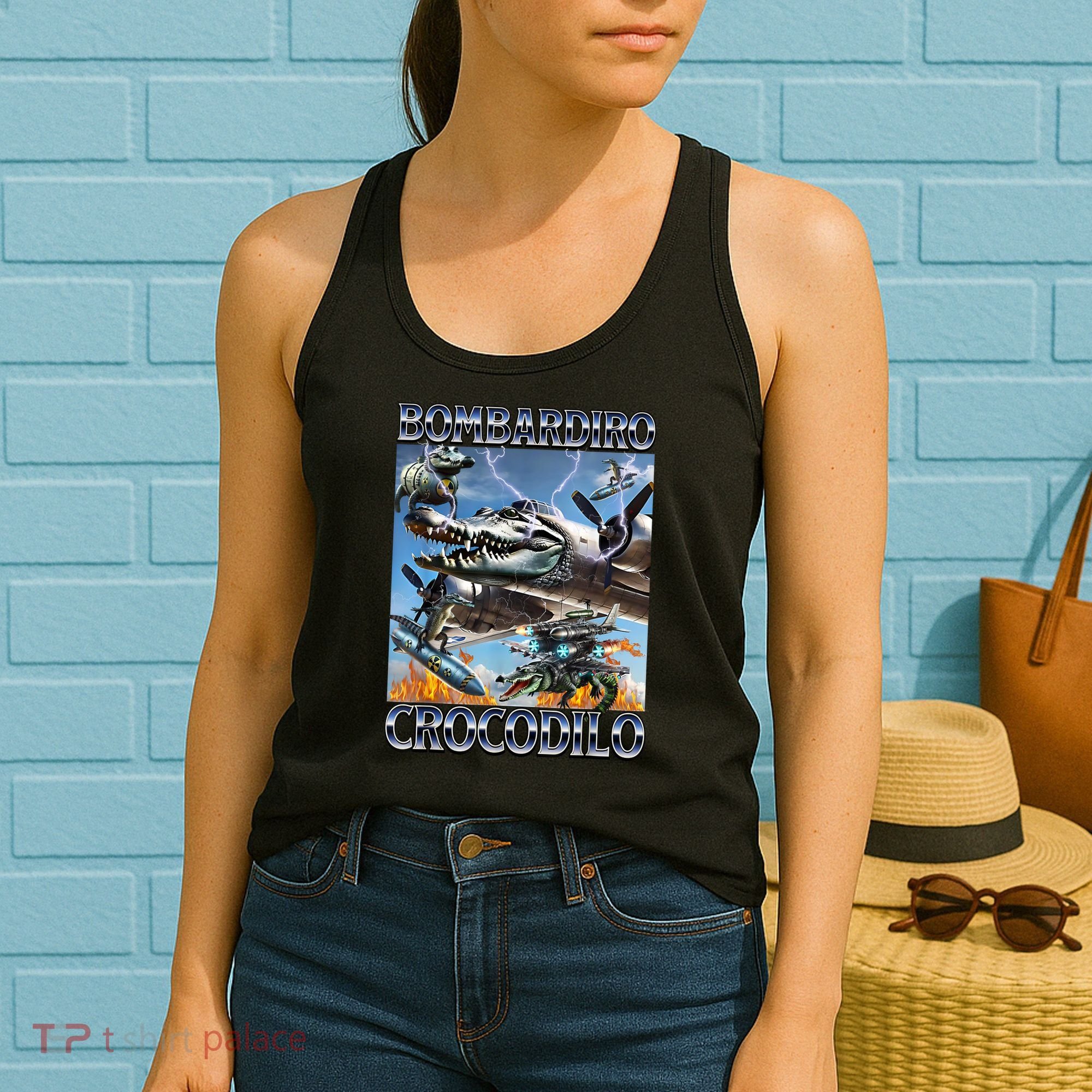 Bombardiro Crocodilo - Italian Brainrot Meme Women's Tank Top