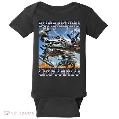 Bombardiro Crocodilo - Italian Brainrot Meme Baby Bodysuit
