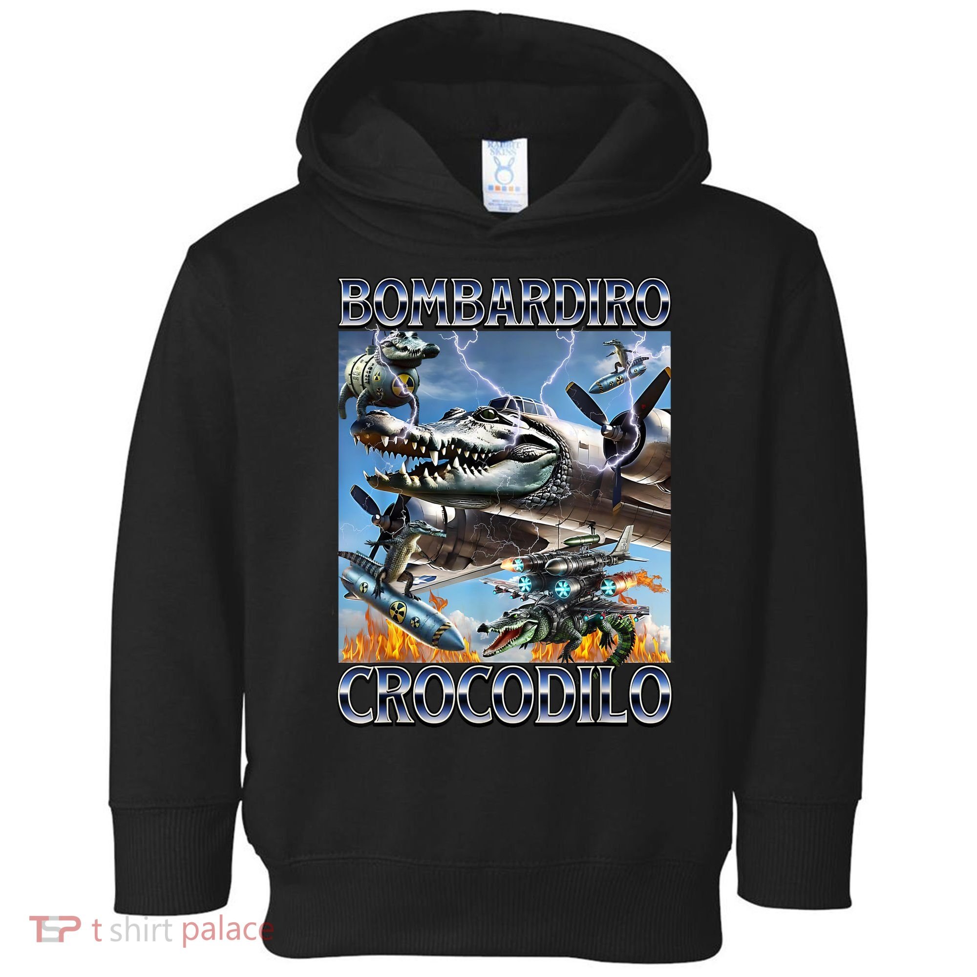 Bombardiro Crocodilo - Italian Brainrot Meme Toddler Hoodie