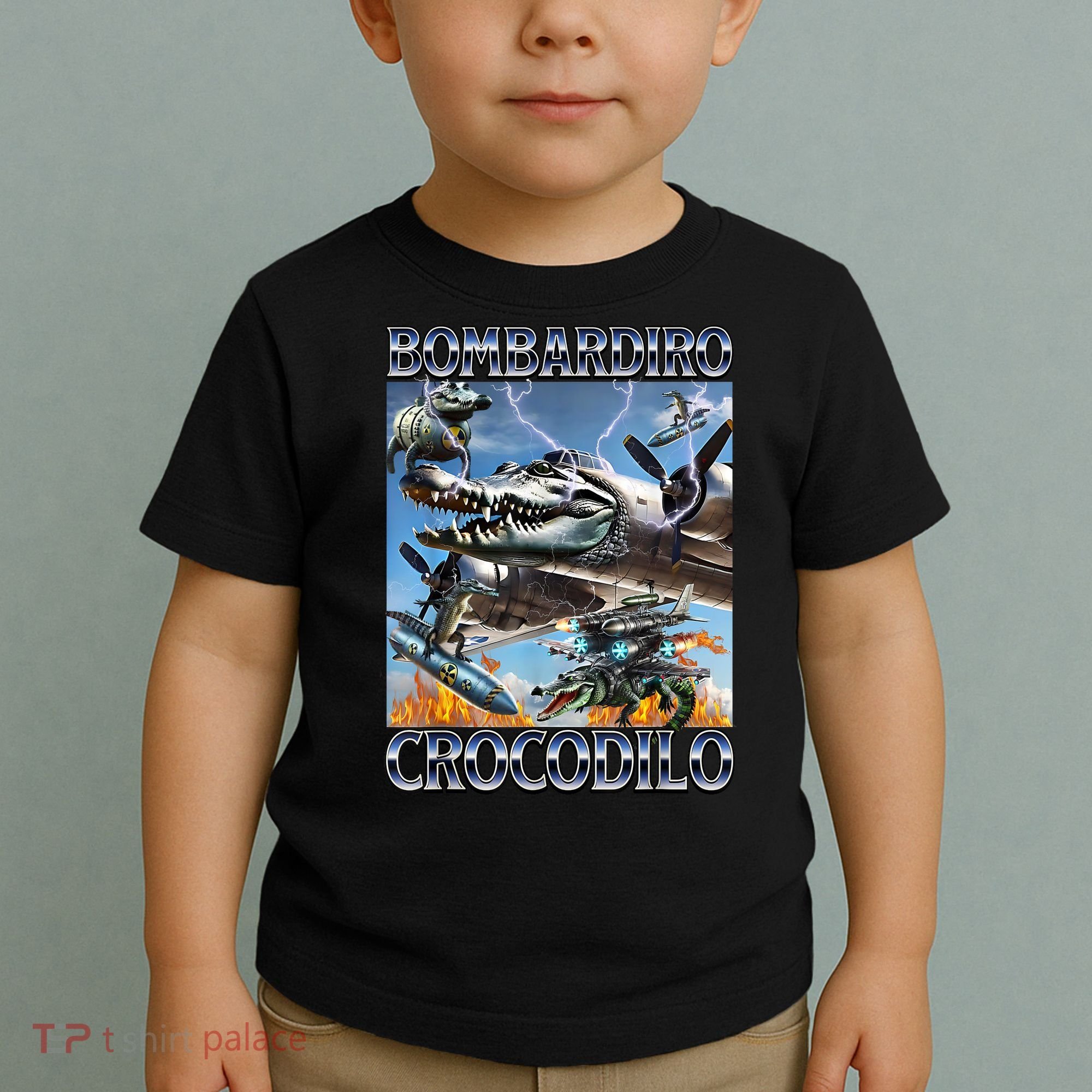 Bombardiro Crocodilo - Italian Brainrot Meme Toddler T-Shirt