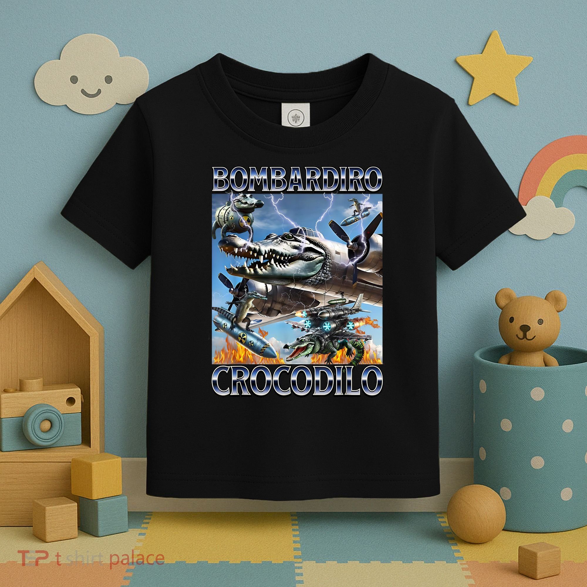Bombardiro Crocodilo - Italian Brainrot Meme Toddler T-Shirt