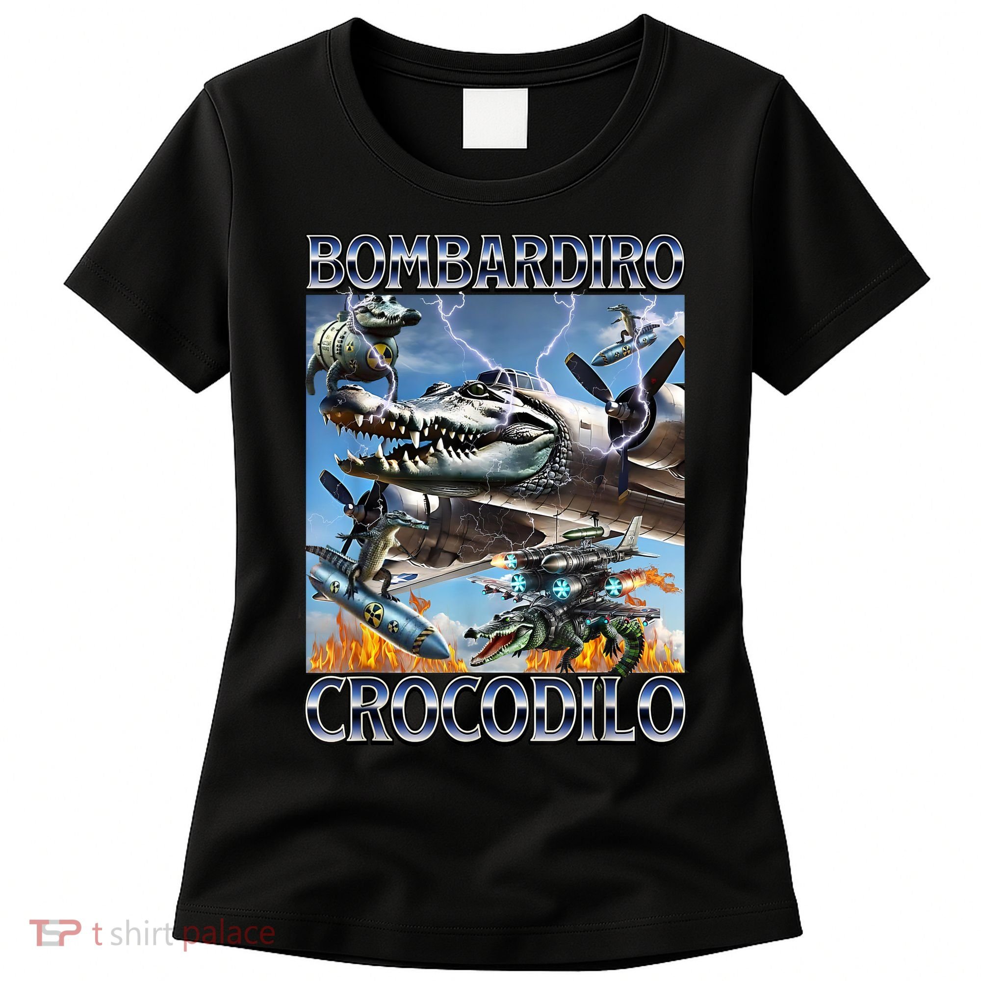 Bombardiro Crocodilo - Italian Brainrot Meme Women's T-Shirt