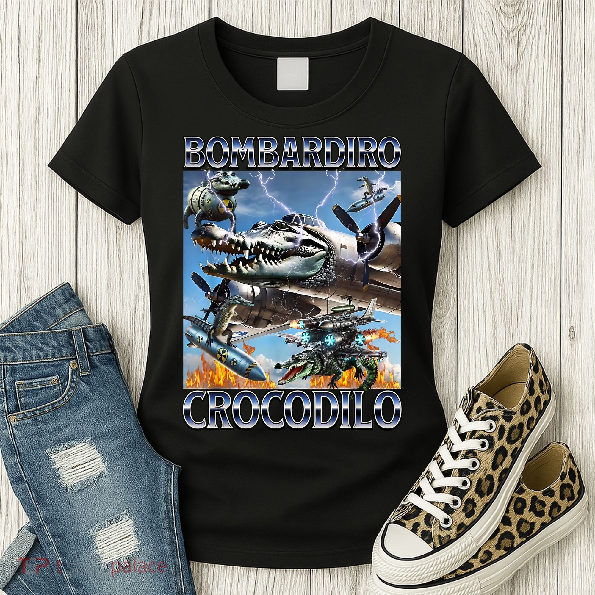 Bombardiro Crocodilo - Italian Brainrot Meme Women's T-Shirt