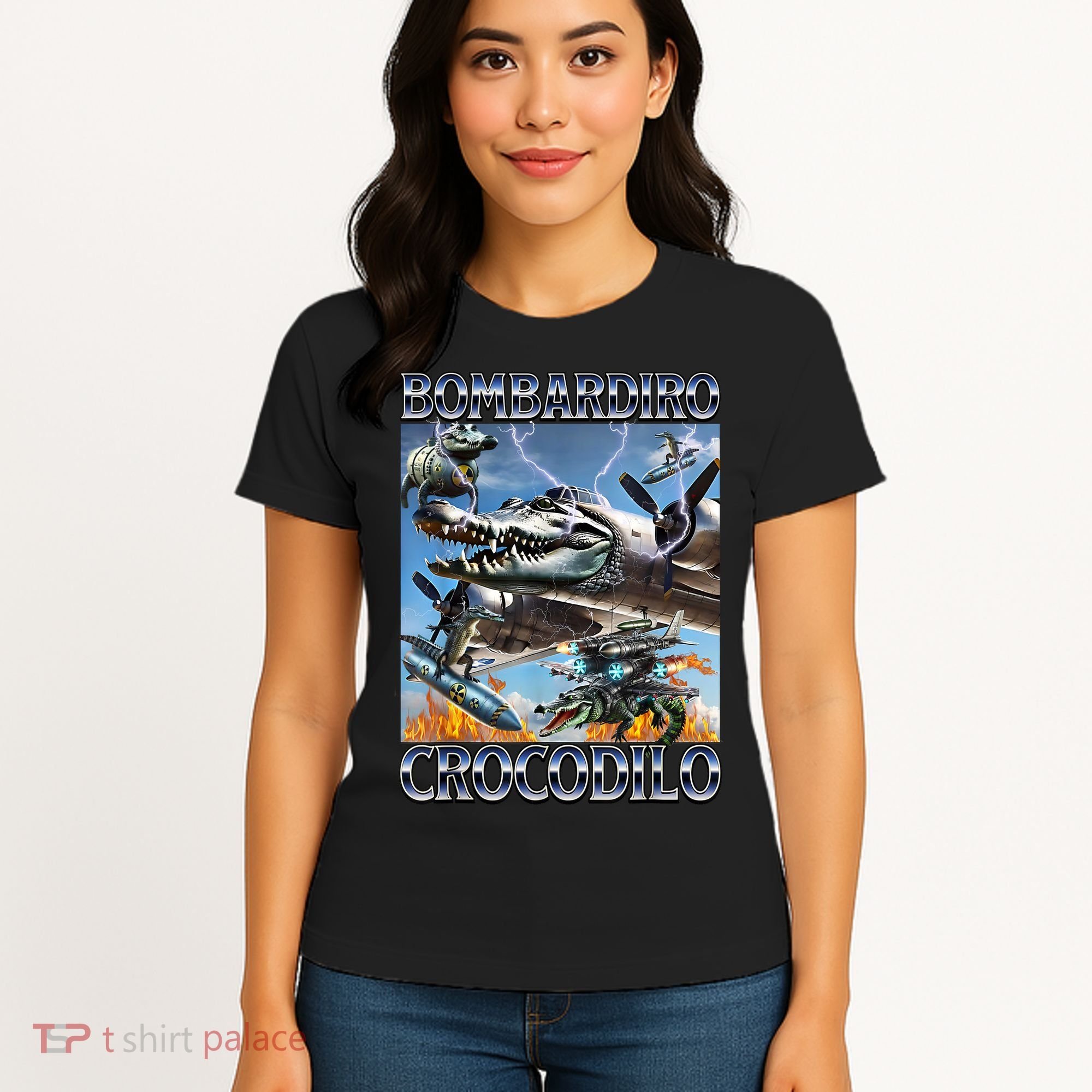 Bombardiro Crocodilo - Italian Brainrot Meme Women's T-Shirt
