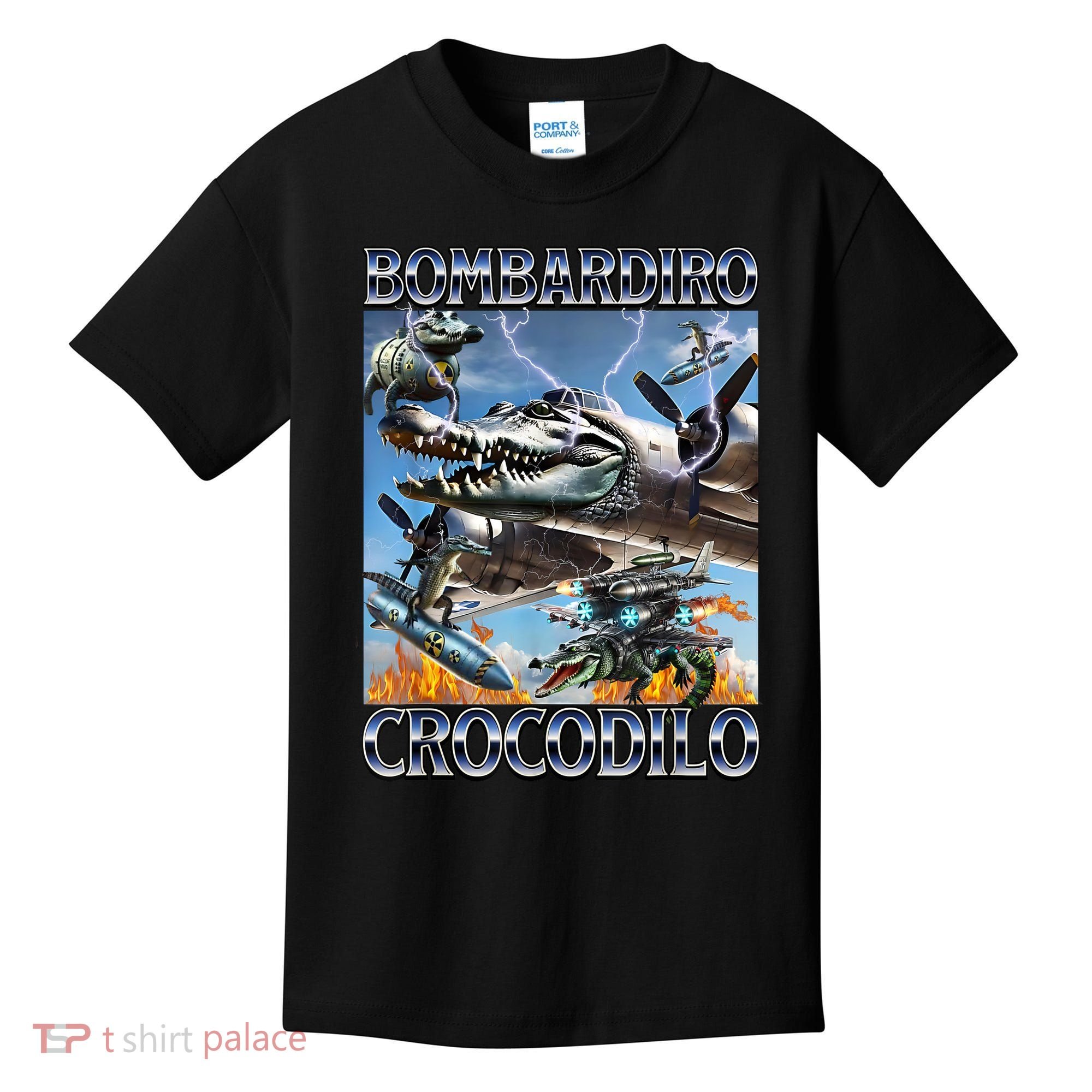 Bombardiro Crocodilo - Italian Brainrot Meme Kids T-Shirt