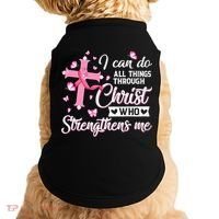 Breast Cancer I Can Do All Things Through Christ Doggie Tank thumb 0