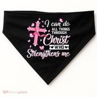 Breast Cancer I Can Do All Things Through Christ USA-Made Doggie Bandana thumb 0
