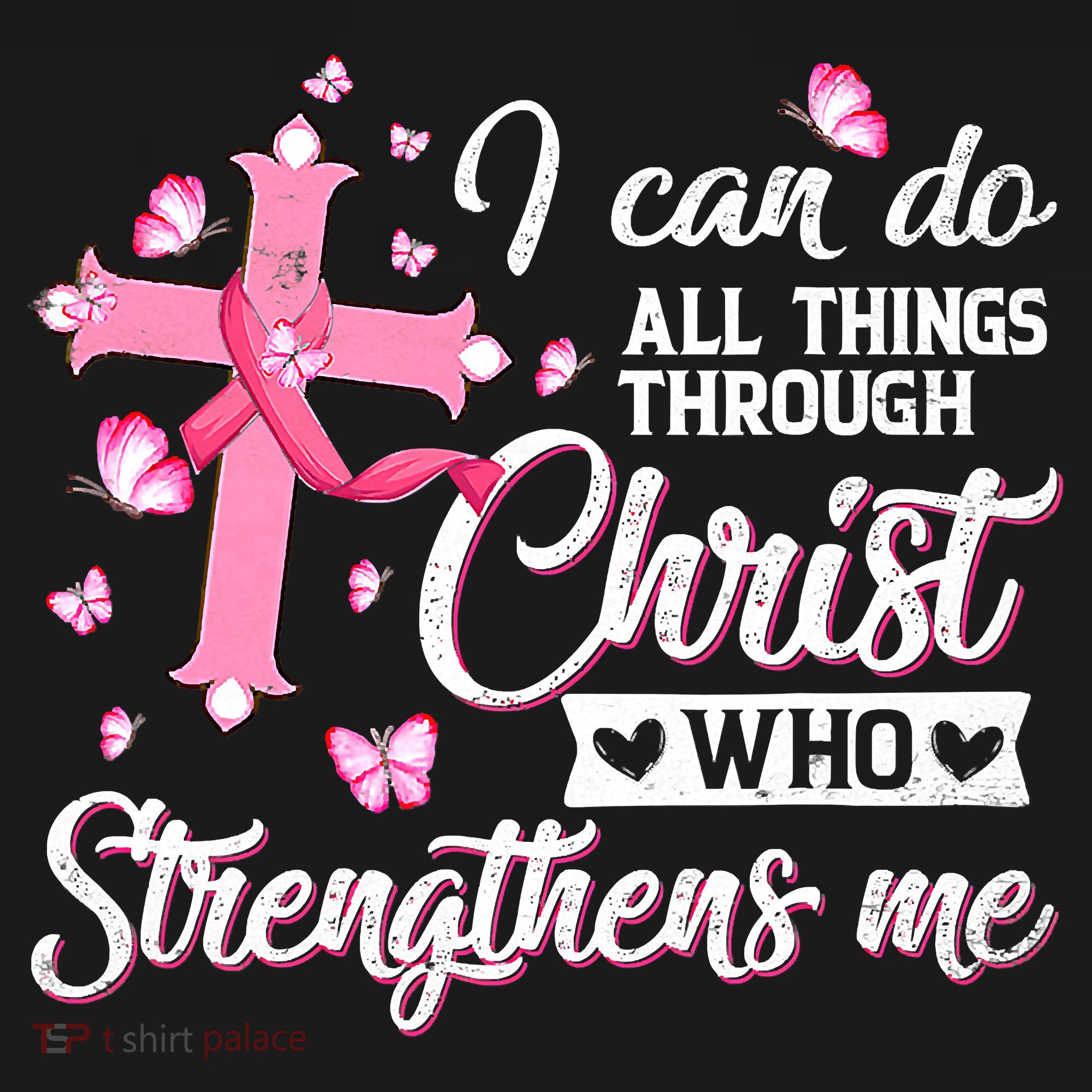 Breast Cancer I Can Do All Things Through Christ Polo