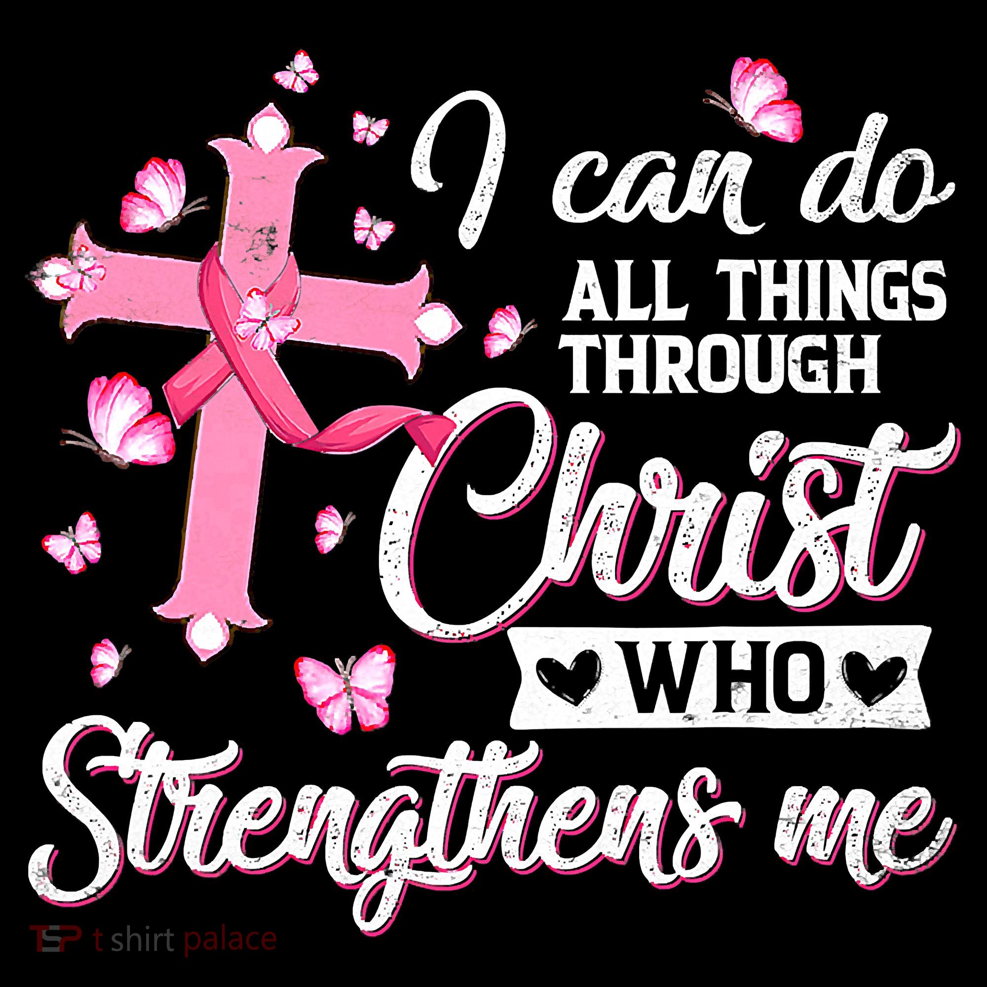 Breast Cancer I Can Do All Things Through Christ Women's Hoodie