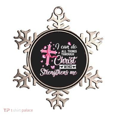 Breast Cancer I Can Do All Things Through Christ Ornament